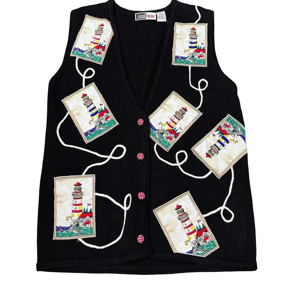 NWT Lucia Petites Nautical Sweater Vest Size: P (X-S)